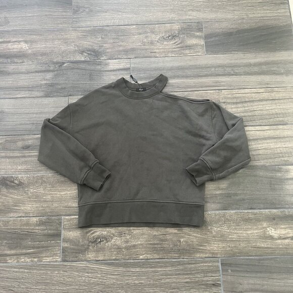 Rails Green Crewneck Sweater Cut Out Size Small - Picture 1 of 6